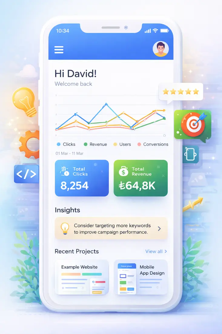 Mobil uygulama geliştirme görseli